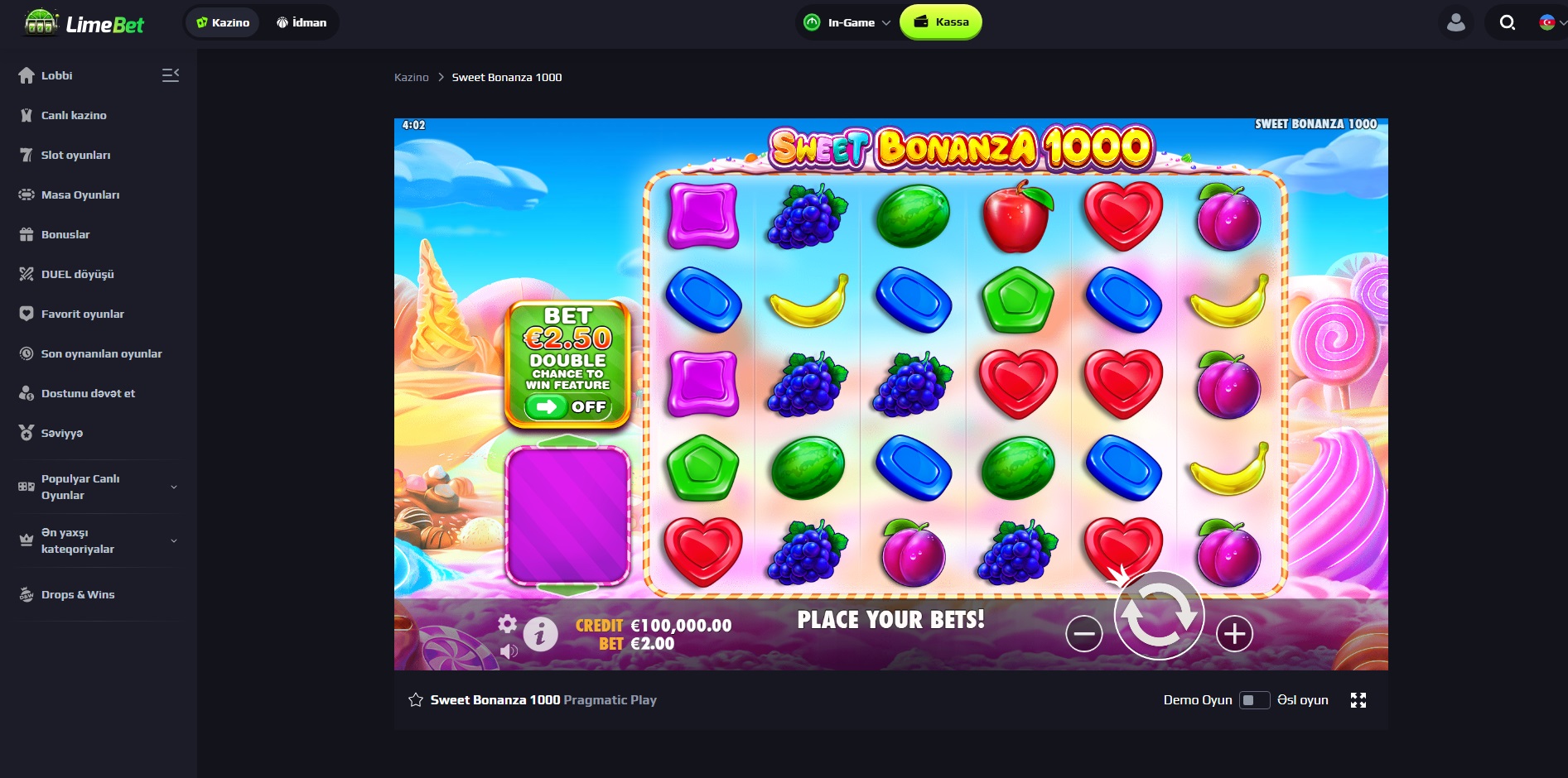 LimeBet Casino Games